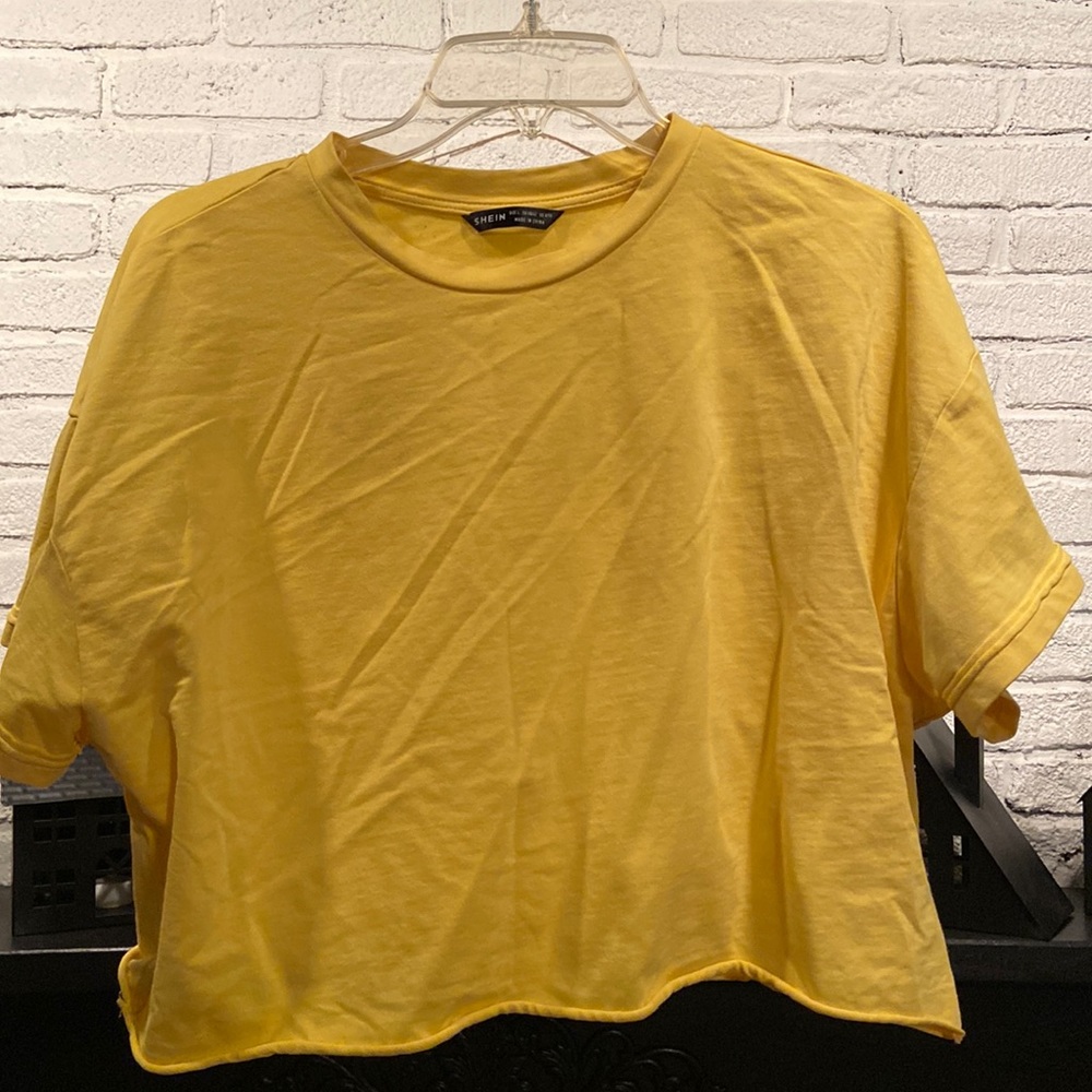 Yellow SHEIN crop size L